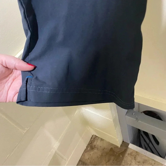 Women’s Koi Basics Navy Blue Flare Wide Leg  Scrub Stretch Pants Size M Tall NEW - Picture 16 of 16